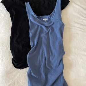 Old Navy Maternity Black and Blue Tops